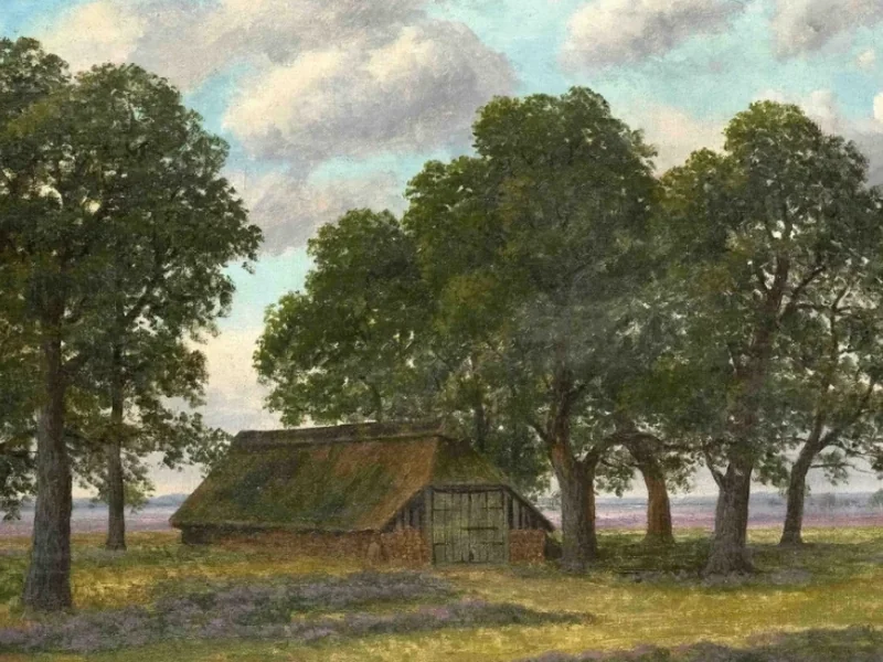 1866-Ludwig Fischbeck - Fienile a Worpswede
